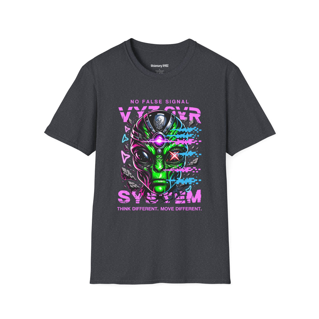 VYBZ Over System Cyborg Skull Graphic T-Shirt