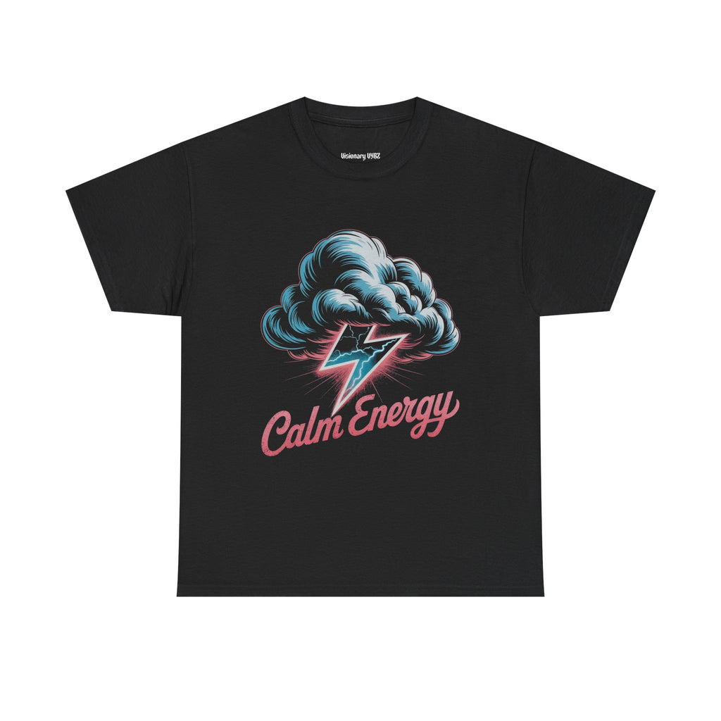 Calm Energy T-Shirt — Retro Lightning Cloud Graphic Tee