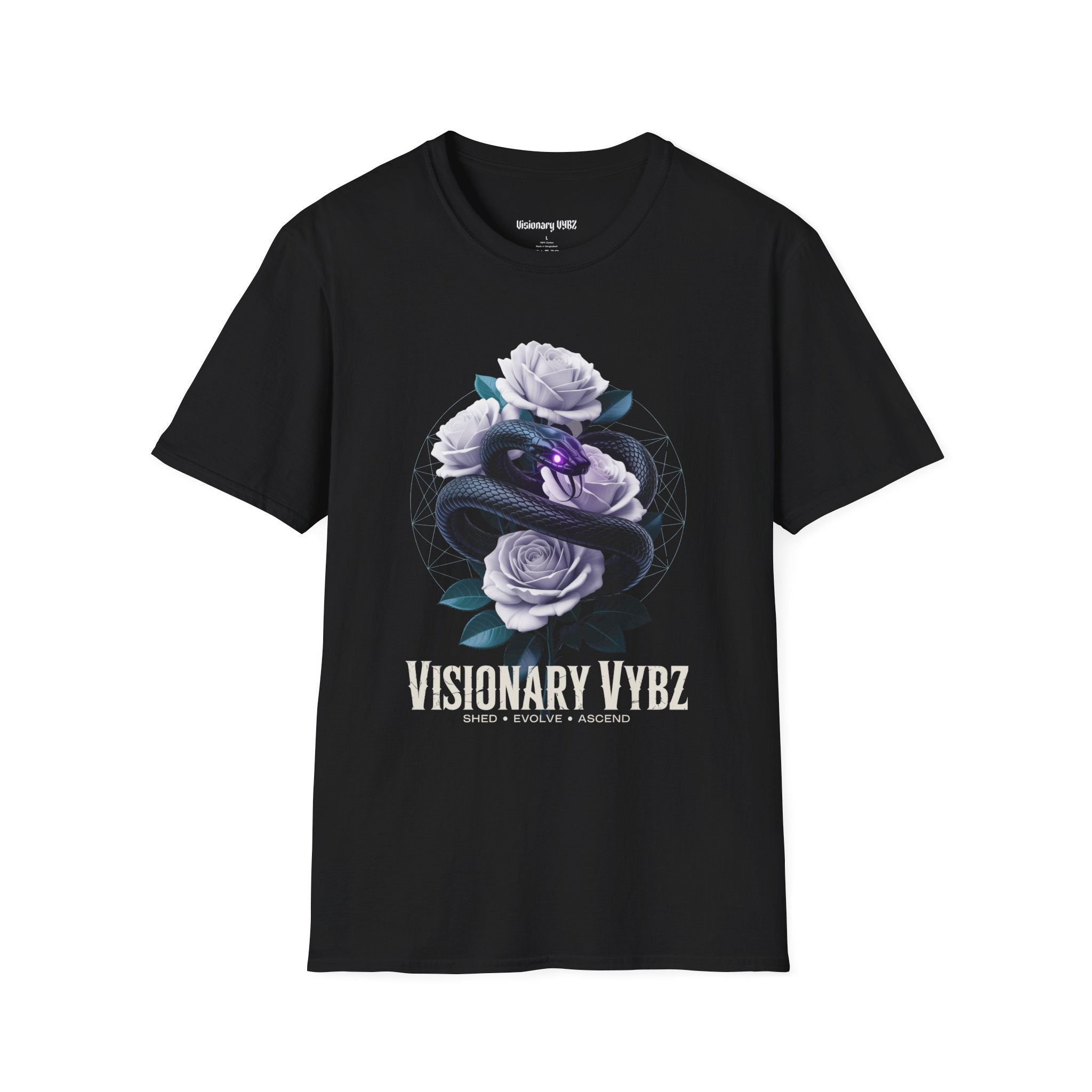 Visionary VYBZ Serpent and Lavender Roses T-Shirt