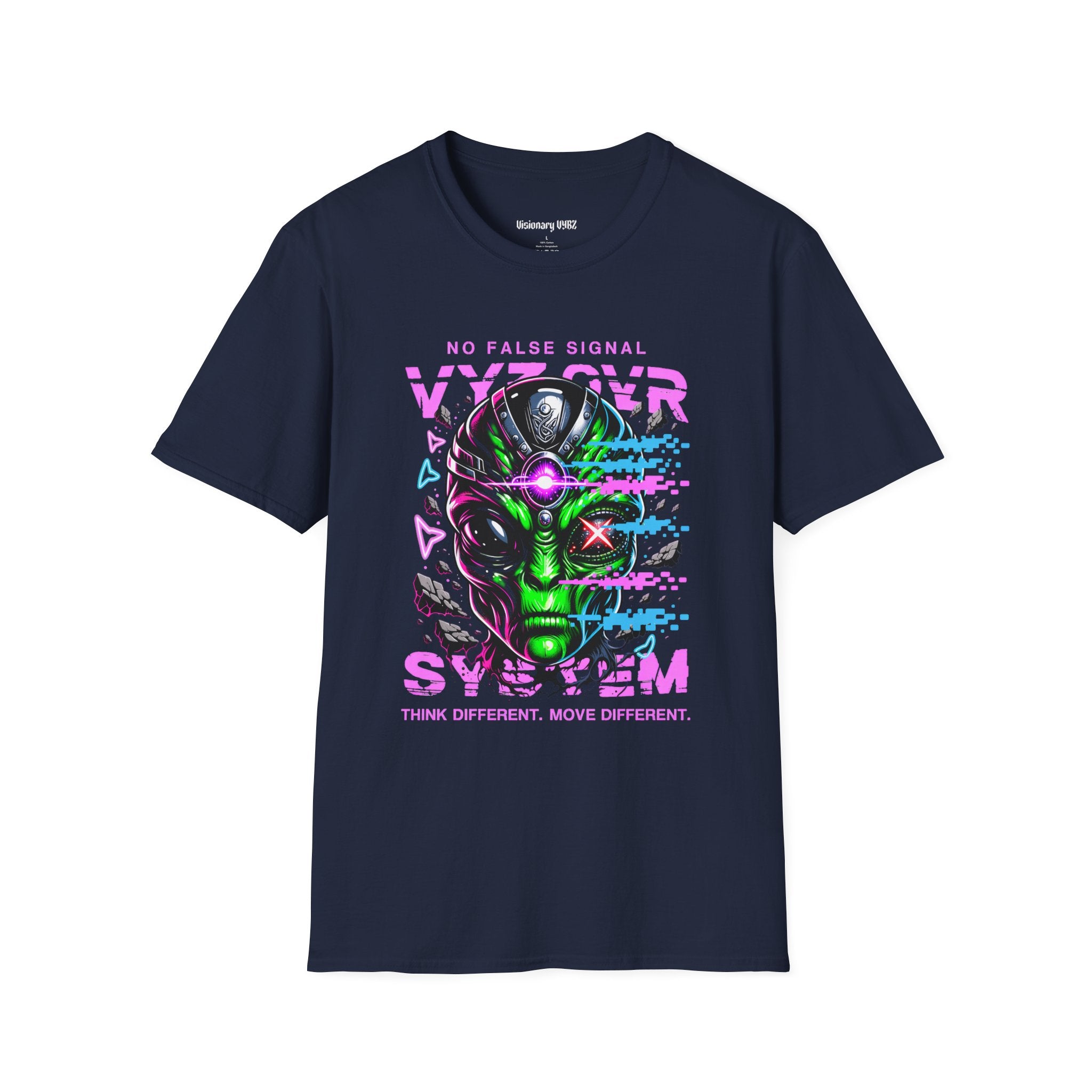 VYBZ Over System Cyborg Skull Graphic T-Shirt
