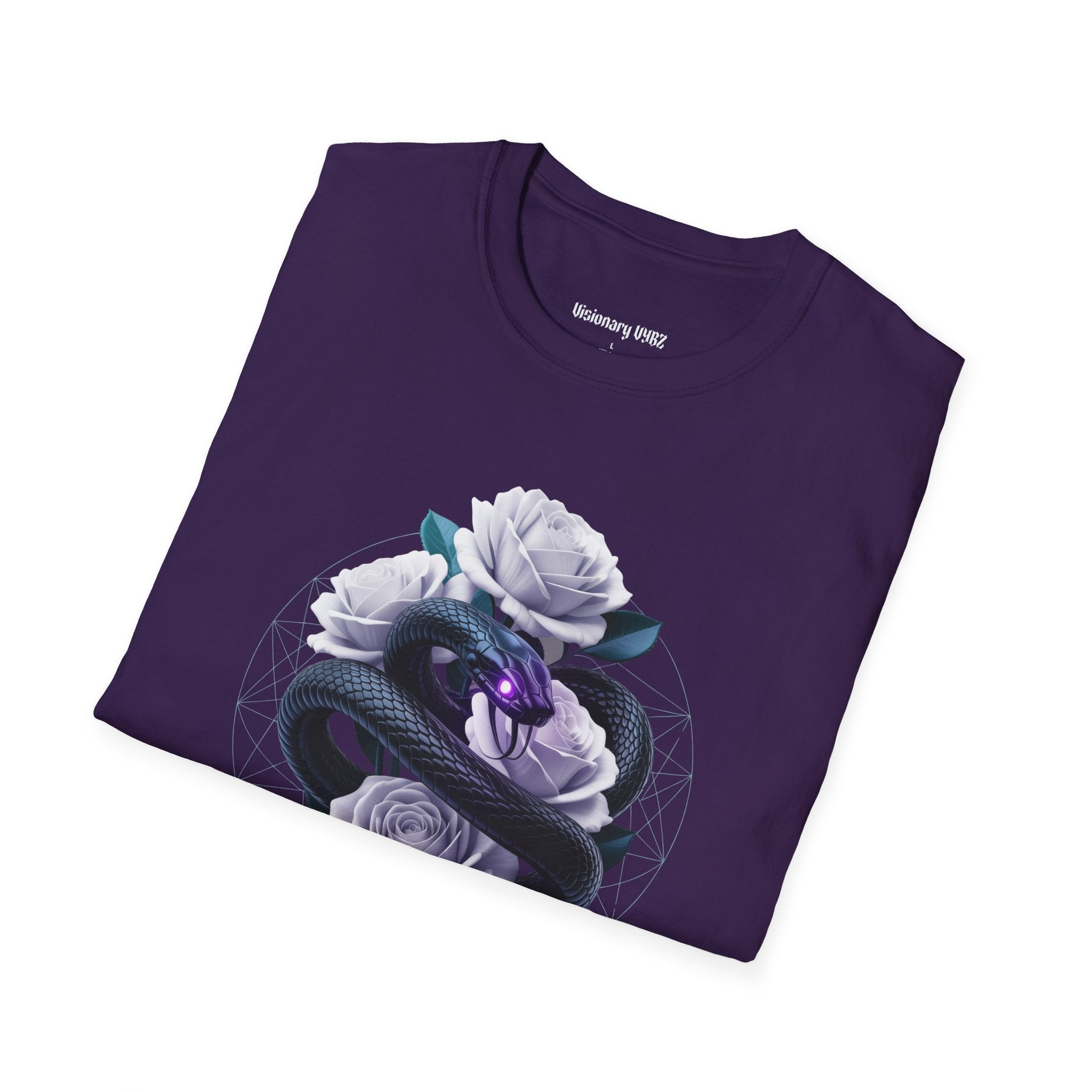 Visionary VYBZ Serpent and Lavender Roses T-Shirt