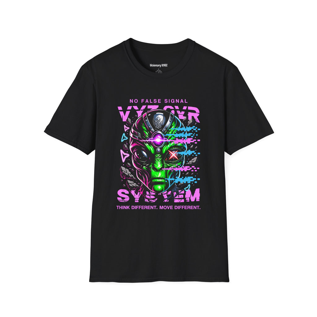 VYBZ Over System Cyborg Skull Graphic T-Shirt