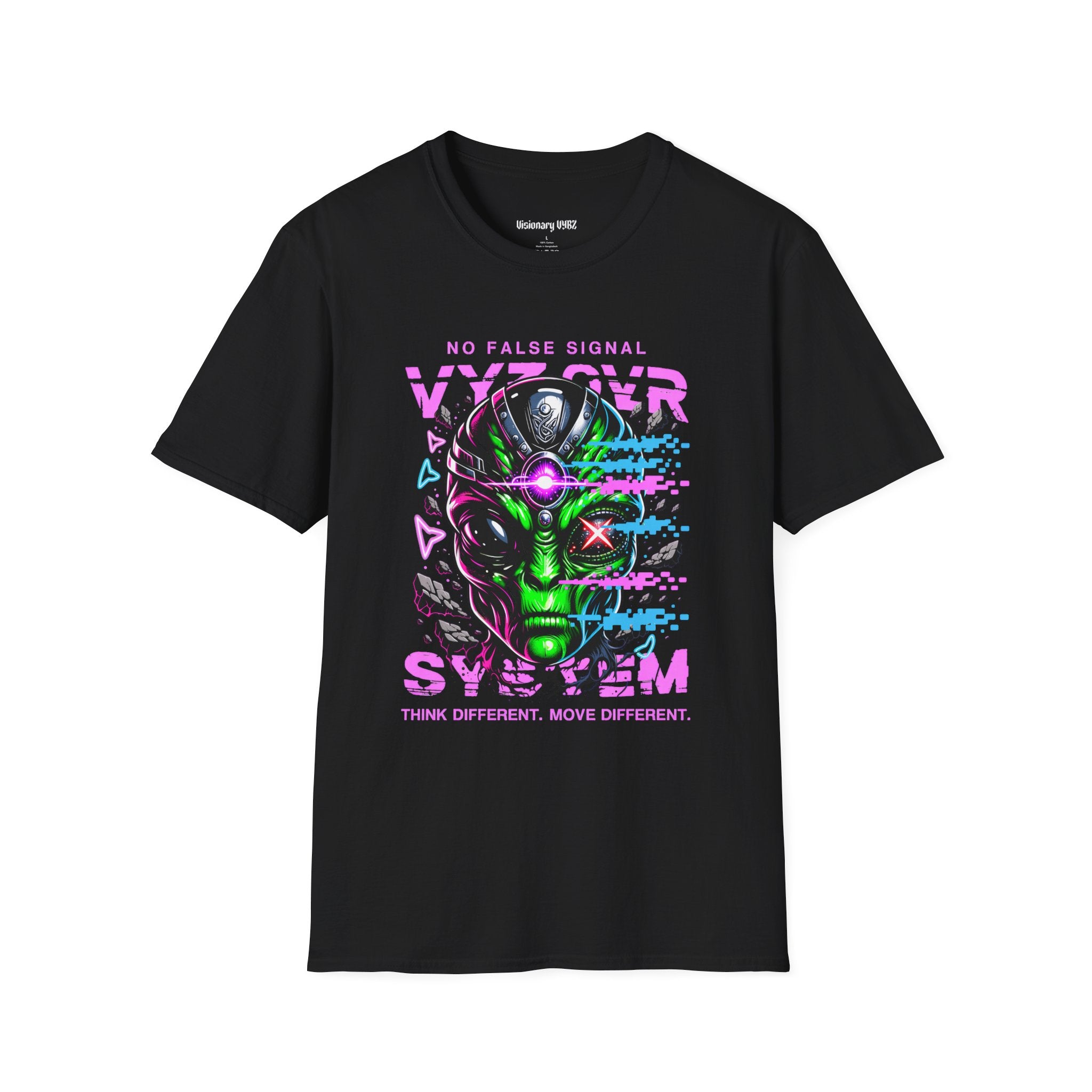 VYBZ Over System Cyborg Skull Graphic T-Shirt